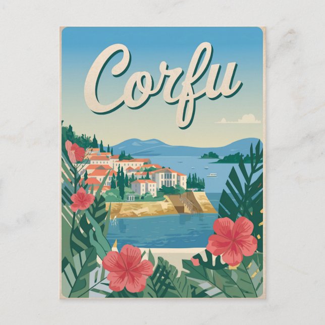 Corfu vintage postcard (Front)