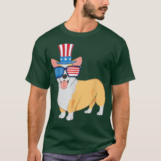 Corgi 4th of July American Puppy USA Dog Corgi Lov T-Shirt