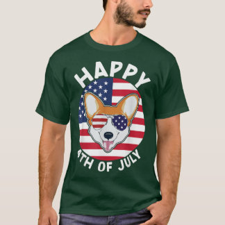Corgi 4th of July American Puppy USA Dog Corgi Lov T-Shirt