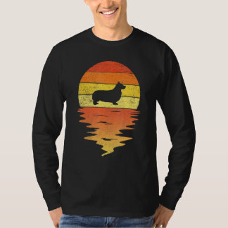 Corgi 70s Vintage Retro Sunset Corgi T-Shirt