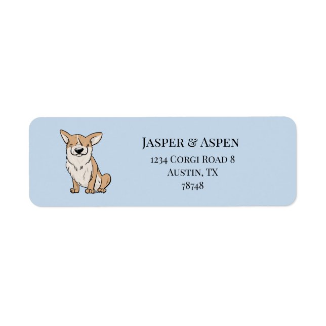 Corgi Address Label (Front)