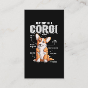 Corgi Anatomy Funny Dog Business Card