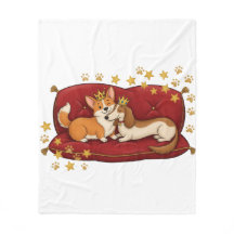 Corgi and Dachshund Blanket Royal Dogs Lover Gift