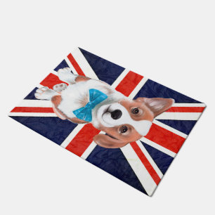 Corgi And English Flag Doormat
