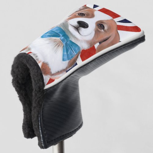 Corgi And English Flag Golf Head Cover