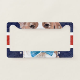 Corgi And English Flag License Plate Frame