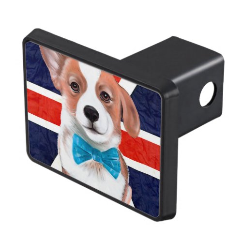 Corgi And English Flag Trailer Hitch Cover