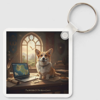 Corgi and Mouse Keychain