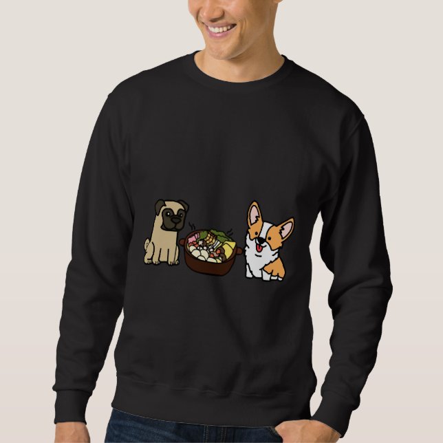 Corgi And Pug Hotpot Sweatshirt (Front)