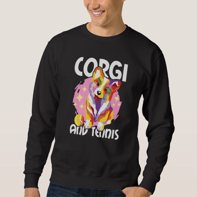 Corgi and Tennis Sweatshirt (Front)