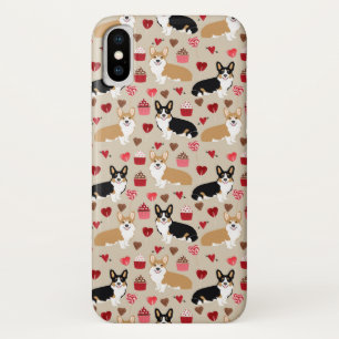 Corgi and Tri Corgi valentines day iPhone X Case