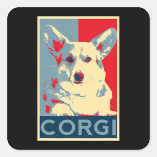 Corgi Art Dog Art for Fans Of Corgis Square Sticker