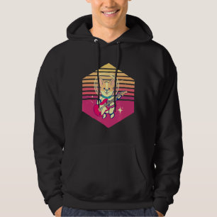 Corgi Astronaut Playing Guitar Vintage For Guitar Hoodie