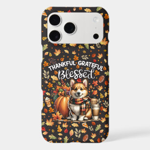 Corgi Autumn Plaid Scarf Pumpkin Starry Night iPhone 17 Pro Max Case