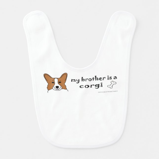 corgi baby bib (Front)