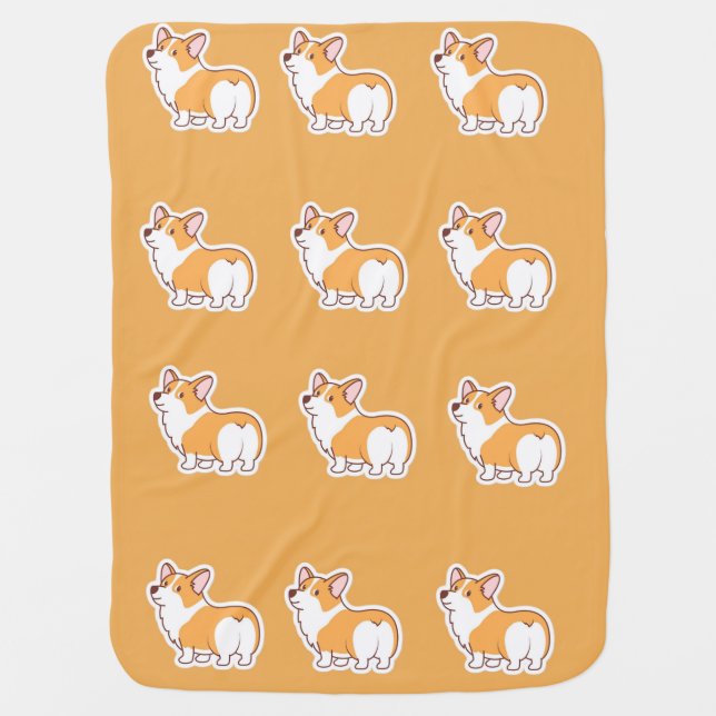 Corgi baby blanket (Front)