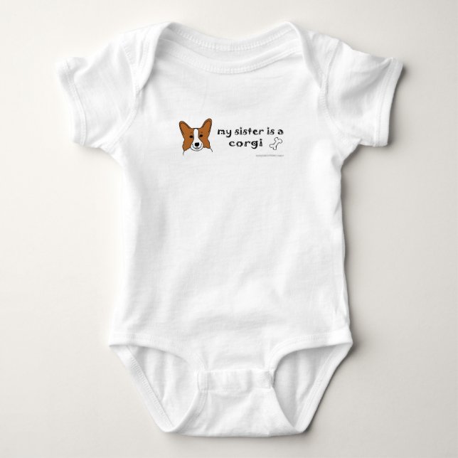 corgi baby bodysuit (Front)