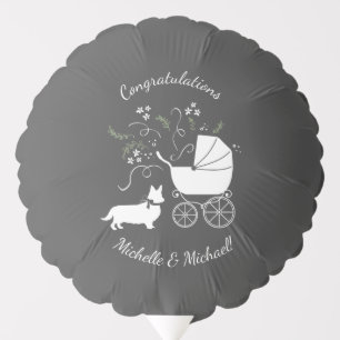 Corgi Baby Shower Dog Balloon