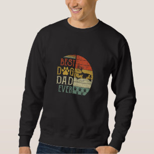 Corgi Best Dog Dad Ever Vintage Father's Day Retro Sweatshirt