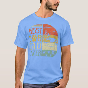 Corgi Best Dog Dad Ever Vintage Father'S Day Retro T-Shirt