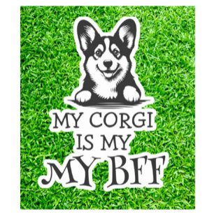 Corgi Best Furry Friend Theme Sticker