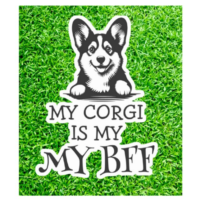 Corgi Best Furry Friend Theme Sticker (Celebrate your love for corgis with this adorable Best Furry Friend theme sticker)