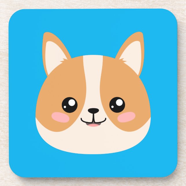Corgi Beverage Coaster (Front)