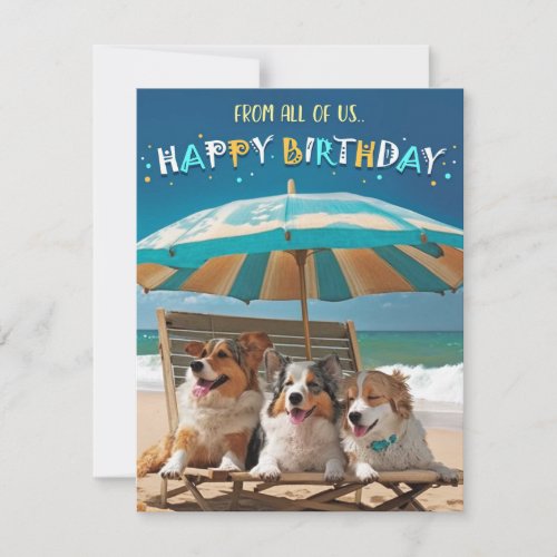 Corgi Birthday Card from All of Us