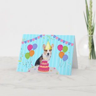 Corgi Birthday Holiday Card