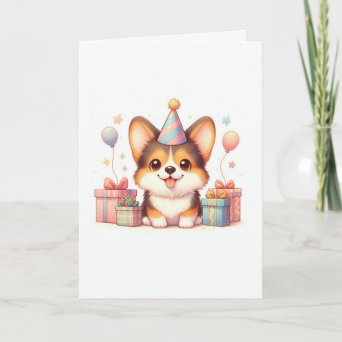 Corgi Birthday Note Card