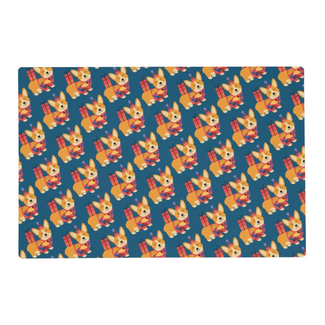 Corgi Birthday  Placemat (Front)