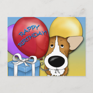 Corgi Birthday Postcard
