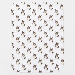 Corgi (Black Headed Tricolor) Baby Blanket