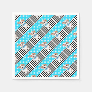 Corgi Blue Pattern Napkins