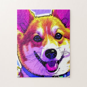 Corgi bright, bold colors jigsaw puzzle