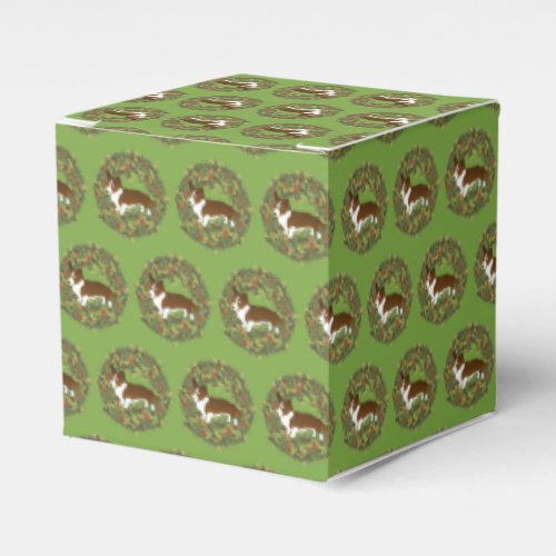 Corgi _ Brindle _ Wreath Favor Box