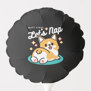 Corgi Butt and Nap Vibes – Cute Sleeping Dog Balloon