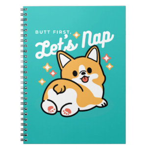 Corgi Butt and Nap Vibes – Cute Sleeping Dog Notebook