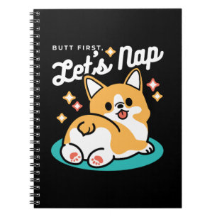 Corgi Butt and Nap Vibes – Cute Sleeping Dog Notebook