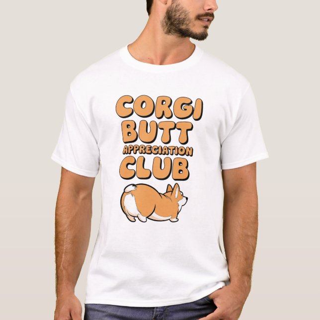 Corgi butt appreciation club T-Shirt (Front)