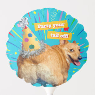 Corgi Butt Birthday Hat Balloon