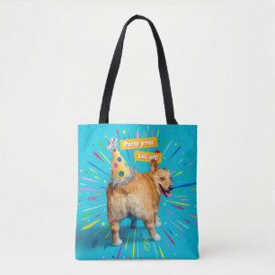 Corgi Butt Birthday Hat Tote Bag