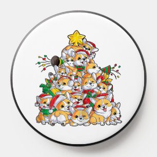 Corgi Butt Christmas Tree Lights Dog Lover Xmas PopSocket