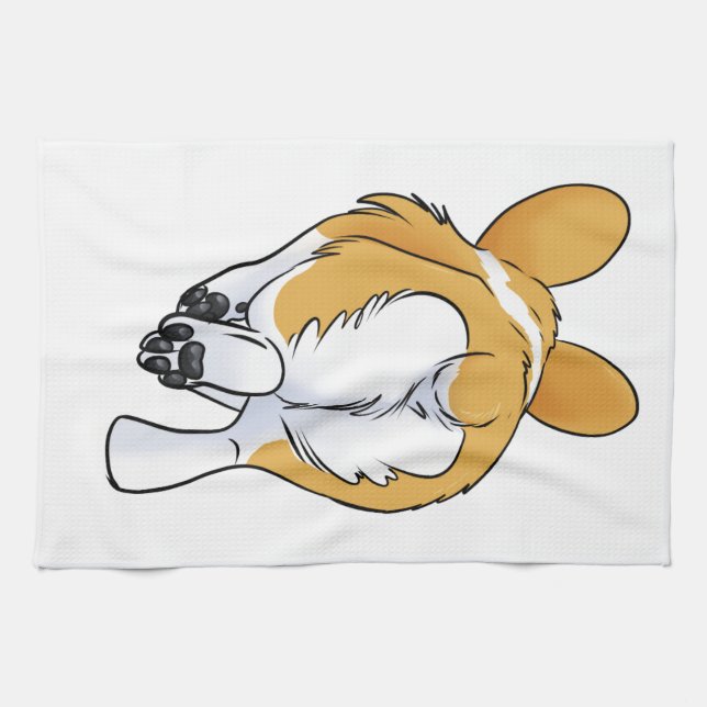 Corgi Butt Kitchen Towel (Horizontal)