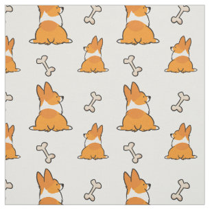 Corgi Butt Pattern Fabric   CorgiThings