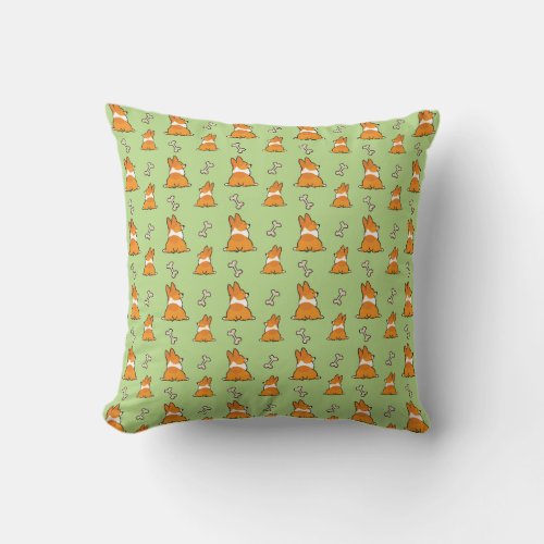 Corgi Butt Pattern Pillow  CorgiThings