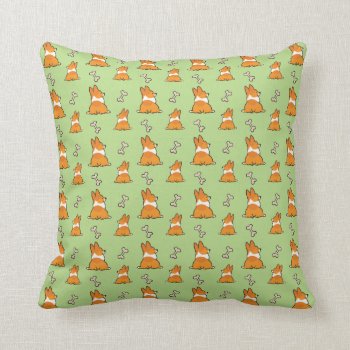 Corgi Butt Pattern Pillow | Corgithings by CorgiThings at Zazzle