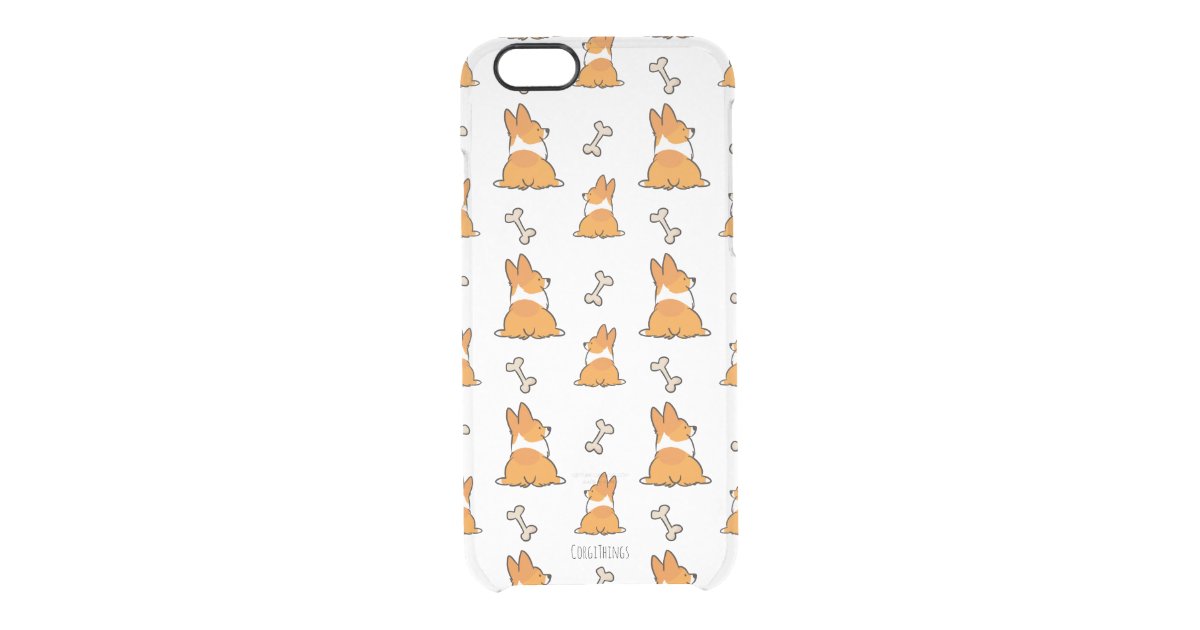 Corgi Butt Transparent Phone Case Zazzle Com