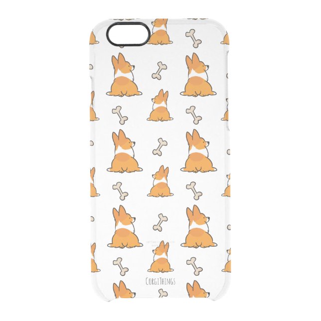 Corgi Butt Transparent Phone Case (Back)