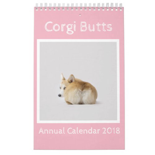 Corgi Butts Calendar 2018